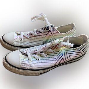 Rainbow star Converse Big Kids size 4